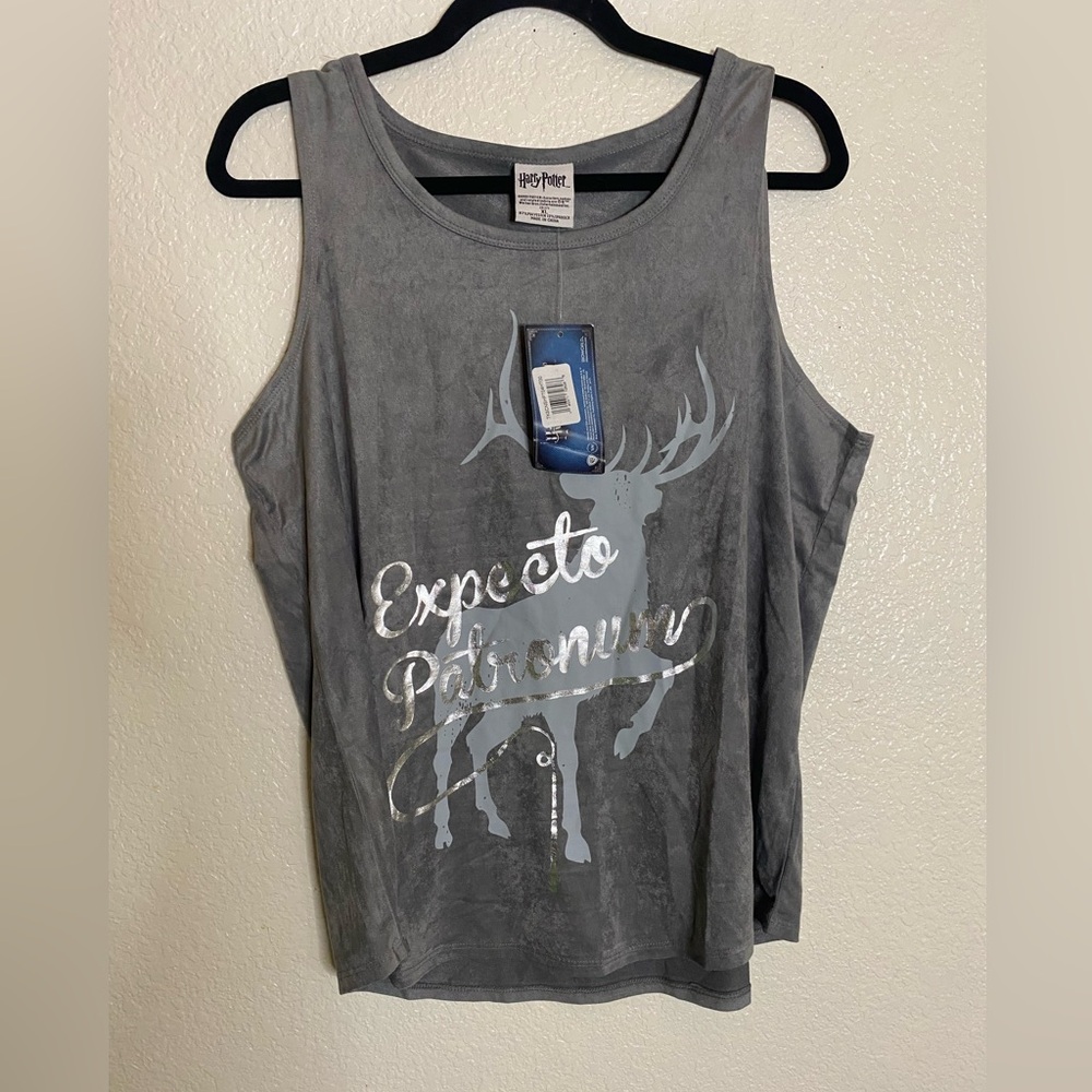 NWT Harry Potter Expecto Patronum Gray Tank Top Size XL